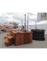 Keturkampės formos plastikinis termomedienos apdailos kubilas Keturkampės formos plastikinis termomedienos apdailos kubilas