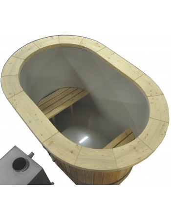 Badezuber Oval mit Kunststoffeinsatz