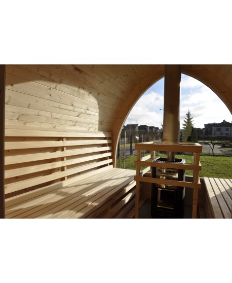 Außensauna für Garten mit Panoramafenster Außensauna für Garten mit Panoramafenster