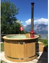 Badewanne aus Lärche mit Kunststoffeinsatz Badewanne aus Lärche mit Kunststoffeinsatz