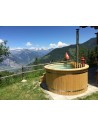 Badewanne aus Lärche mit Kunststoffeinsatz Badewanne aus Lärche mit Kunststoffeinsatz
