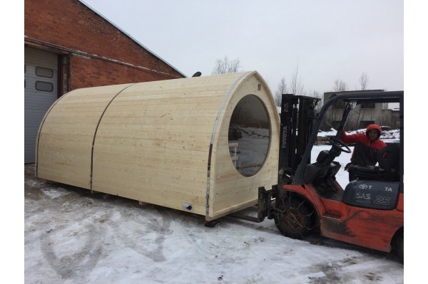 Sauna su panoraminiu langu Sauna su panoraminiu langu