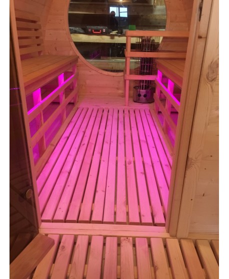 Sauna su panoraminiu langu Sauna su panoraminiu langu