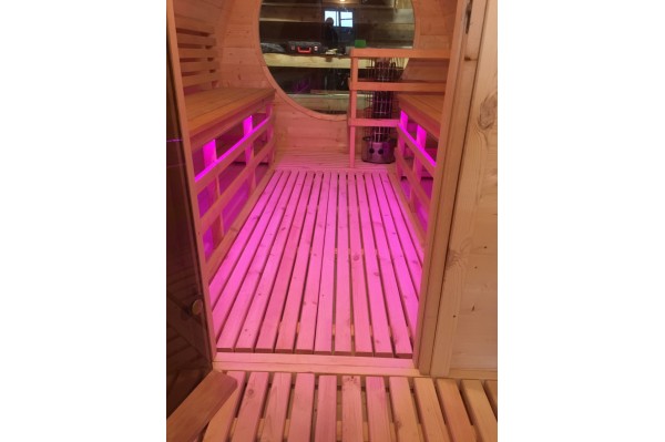 Sauna su panoraminiu langu Sauna su panoraminiu langu