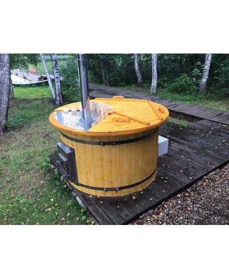 Badebottich mit integriertem Ofen Badebottich mit integriertem Ofen
