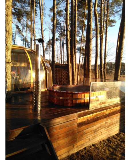 Badetonne Oval mit Holzofen Badetonne Oval mit Holzofen