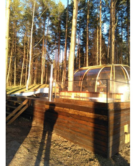 Badetonne Oval mit Holzofen Badetonne Oval mit Holzofen
