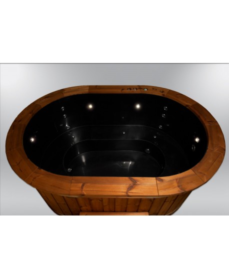 Badetonne Oval mit Holzofen Badetonne Oval mit Holzofen