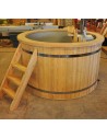 Badewanne aus Lärche mit Kunststoffeinsatz Badewanne aus Lärche mit Kunststoffeinsatz