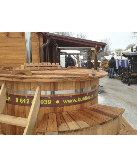 Badefass aus Thermoholz mit Kunststoffeinsatz Badefass aus Thermoholz mit Kunststoffeinsatz