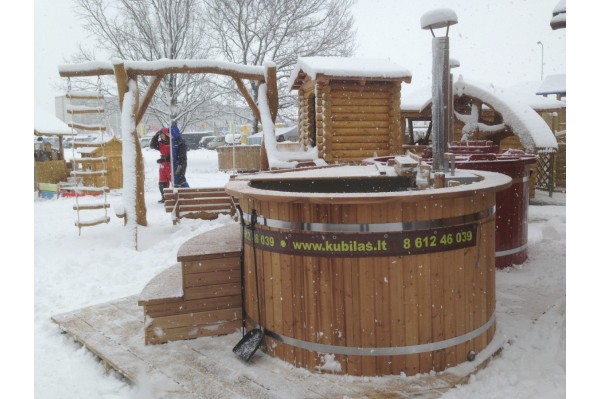 Badefass aus Thermoholz mit Kunststoffeinsatz Badefass aus Thermoholz mit Kunststoffeinsatz